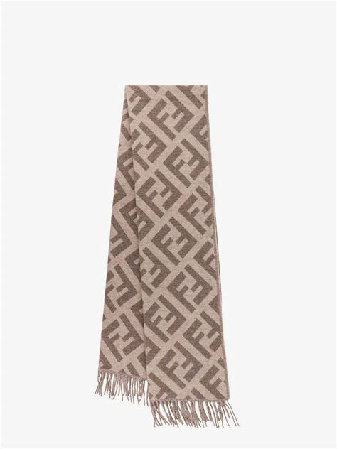 Foulard Fendi in Lana Beige .